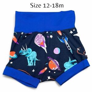 Custom made shorts-New- Bonds Dino fabric